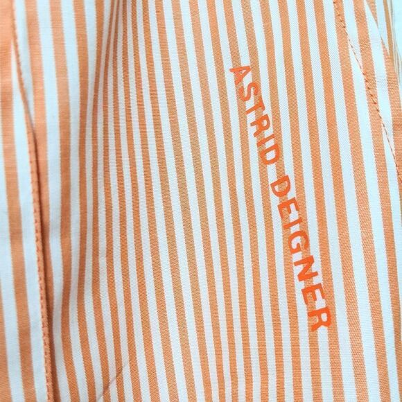 NWT ASTRID DEIGNER Striped Cotton Pants L - Picture 3 of 11